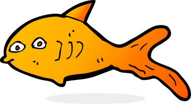 bir insan tarafından çizilmiş karikatür balığı