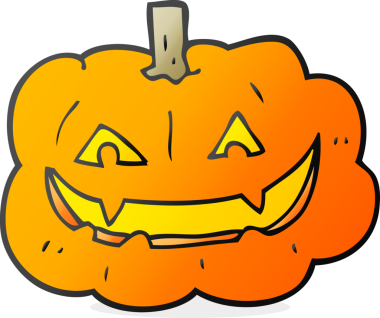 Bir insan tarafından çizilmiş serbest çizilmiş ürkünç balkabağı.