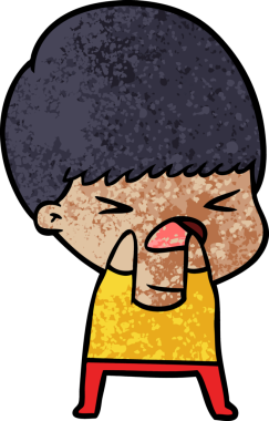 Çizgi film bir insan tarafından çizilmiş stresli adam