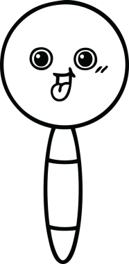 Bir insan tarafından çizilmiş bir büyüteç çizgi çizimi