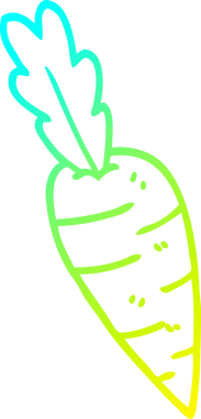 Bir insan tarafından çizilmiş havuç karikatürü çizimi.