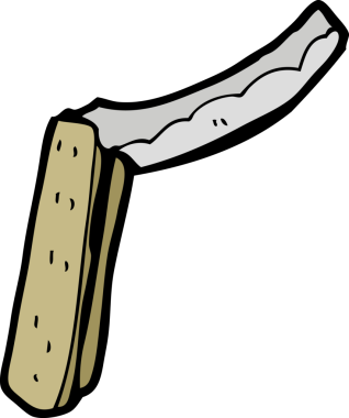 Bir insan tarafından çizilmiş traş bıçağı.