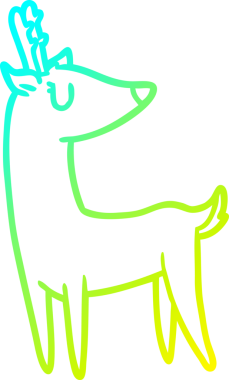 Bir insan tarafından çizilmiş karikatür geyiği çizimi.