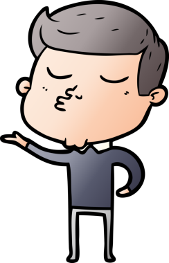 Bir insan tarafından çizilmiş karikatür mankeni adam.