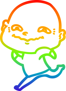 Gökkuşağı gradyan çizimi bir insan tarafından çizilmiş ürkütücü bir çizgi.