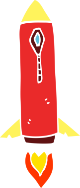 bir insan tarafından çizilmiş karalama uzay roketi