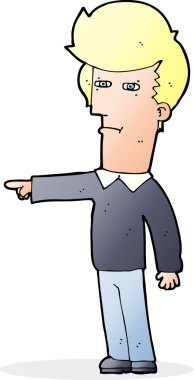 Çizgi filmci bir insan tarafından çizilmiş.