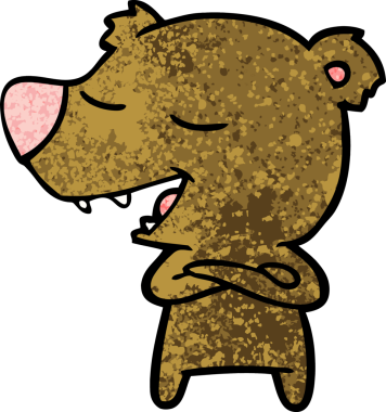 Bir insan tarafından çizilmiş bir çizgi film karakteri.