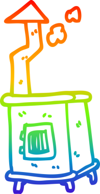 gökkuşağı gradyan çizgi çizimi bir insan tarafından çizilmiş ahşap yakıcı