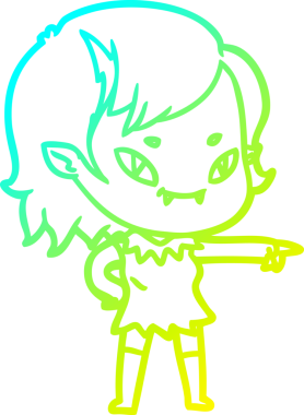 Bir insan tarafından çizilmiş soğuk gradyan çizgi çizimi.