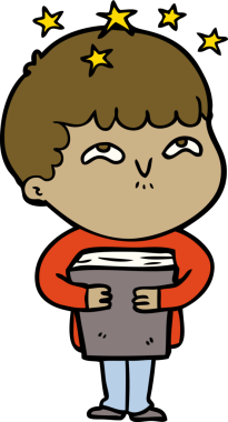 çizgi film bir insan tarafından çizilmiş hayret verici çocuk.