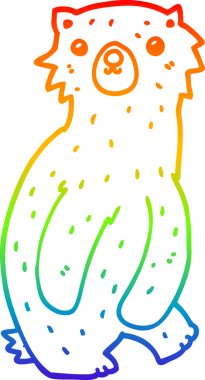 gökkuşağı gradyan çizgi çizimi bir insan tarafından çizilmiş bir çizgi ayı