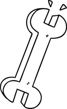 Bir insan tarafından çizilmiş tuhaf çizgi film anahtarı.