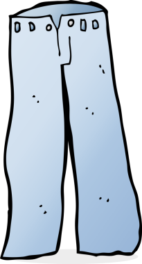 Bir insan tarafından çizilmiş karikatür pantolonu.