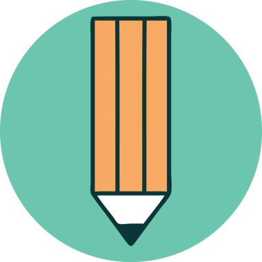 Bir insan tarafından çizilmiş bir kalemin ikonik dövme şekli