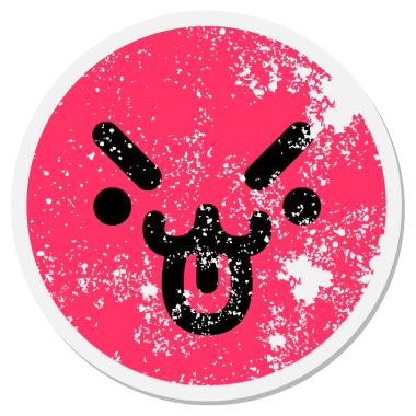 Bir insan tarafından çizilmiş basit bir hayvan yüzü çemberi.