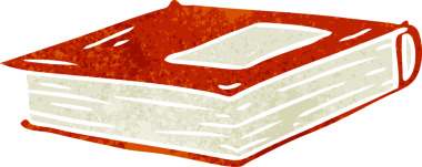 Bir insan tarafından çizilmiş kırmızı bir günlüğün retro karalaması.