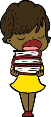 Bir insan tarafından çizilmiş bir karikatür kadın konuşuyor.