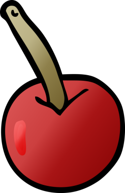 Bir insan tarafından çizilmiş karalama kirazı.