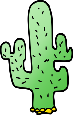 bir insan tarafından çizilmiş karalama kaktüsü.