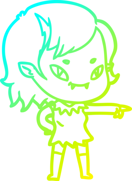 Bir insan tarafından çizilmiş soğuk gradyan çizgi çizimi.