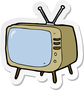 Bir insan tarafından çizilmiş bir çizgi film etiketi.