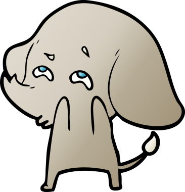 Bir insan tarafından çizilmiş karikatür fili