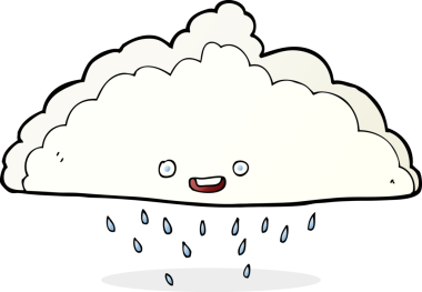 bir insan tarafından çizilmiş yağmur bulutu