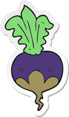 Bir insan tarafından çizilmiş pancarın çıkartması.