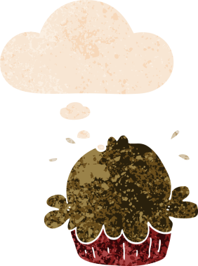 Düşünce baloncuğu ve grunge ile sevimli çizgi film turtası bir insan tarafından çizilmiş sıkıntılı retro desen tarzı