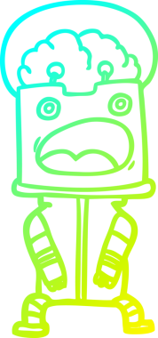 Bir insan tarafından çizilmiş soğuk gradyan robot çizimi