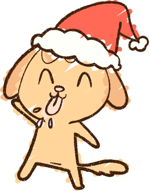 Bir insan tarafından çizilen Noel Köpeği Tebeşiri