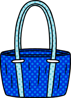 Bir insan tarafından çizilmiş kırmızı büyük bir çantanın karalaması.