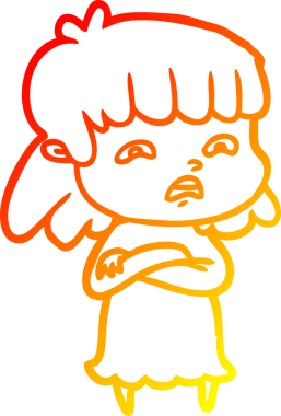 İnsan tarafından çizilmiş endişeli bir karikatür çizimi.