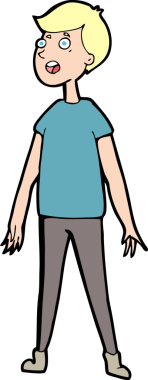 Çizgi film bir insan tarafından çizilmiş stresli adam