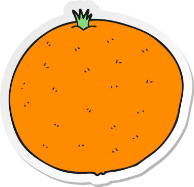 Bir insan tarafından çizilmiş bir çizgi film çıkartması.