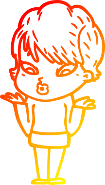 Bir insan tarafından çizilmiş bir karikatür kadın çizimi