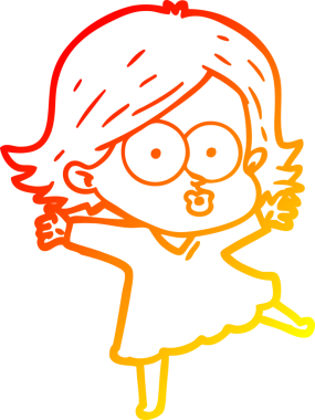 Bir insan tarafından somurtulmuş çizgi film kızı çizimi.