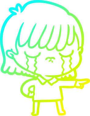 Bir insan tarafından çizilmiş ağlayan bir karikatür çizimi.