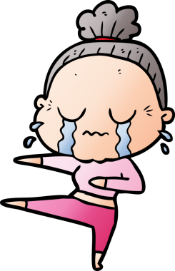 Bir insan tarafından çizilmiş yaşlı bir dansçı kadın.