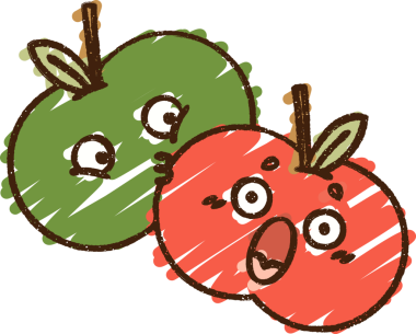 Bir insan tarafından çizilmiş elma tebeşiri