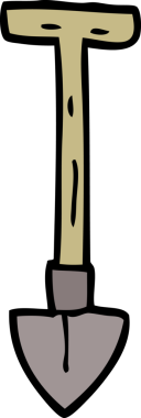 bir insan tarafından çizilmiş karalama küreği