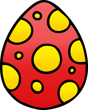 bir insan tarafından çizilmiş gölgeli paskalya yumurtası.