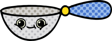 Bir insan tarafından çizilmiş bir kaşık çizgi romanı.