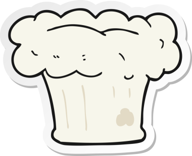 Bir insan tarafından çizilmiş fırıncı şapkasının çıkartması.