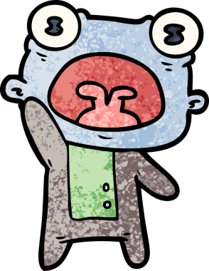 Bir insan tarafından çizilmiş garip uzaylı dalgaları.