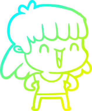 Bir insan tarafından çizilmiş bir karikatür kadın çizimi.