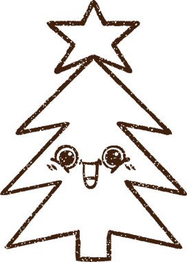 Bir insan tarafından çizilmiş Noel Ağacı Kömürü