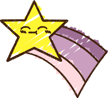 Bir insan tarafından çizilen Kayan Yıldız Tebeşiri