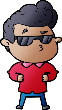 Bir insan tarafından çizilmiş havalı bir çizgi film.